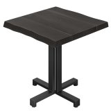 LUCIA | Stół Bistro | Szerokość: 70 x 70 | Wysokość: 76 cm | Czarny | Podstawa: Czarna
