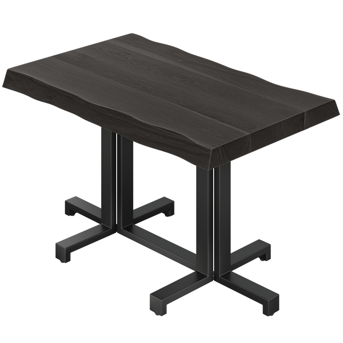 LUCIA | Bistro-pöytä | K: 120 x 70 | K: 76 | Musta | Jalka: Musta