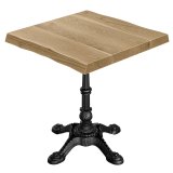 MAYA | Bistrobord | B: 70 x 70 | H 76 cm | Eik | Ramme: Svart