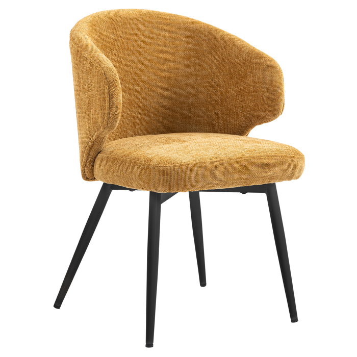 Marie | Hotel Stuhl | Honig Braun | Stoff/Textil