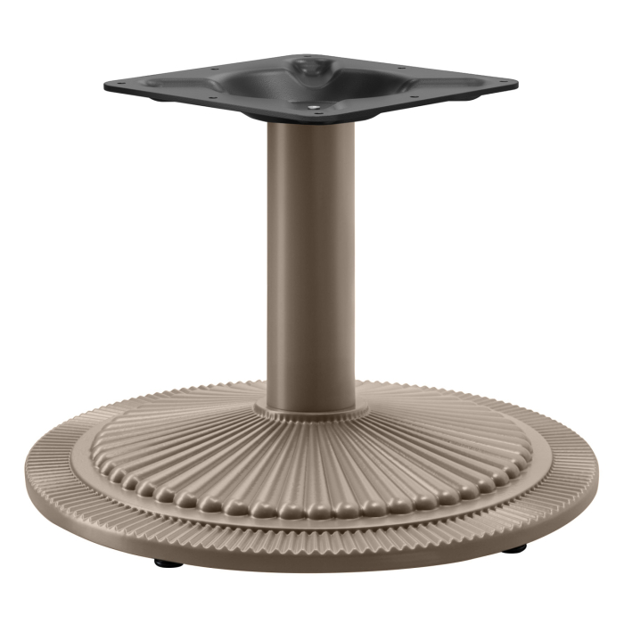 MAXIM | Bistro Lounge Tischgestell | Taupe | Fuß: Ø 45 cm | Säule: 7,6 x 40 cm