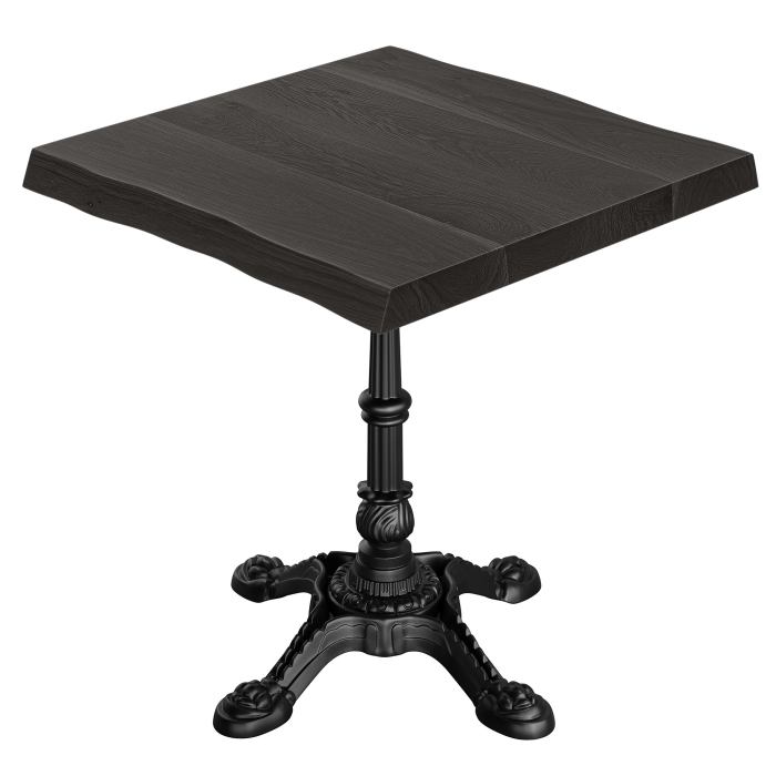 MAYA | Bistrobord | B: 70 x 70 | H: 76 cm | Sort | Base: Sort