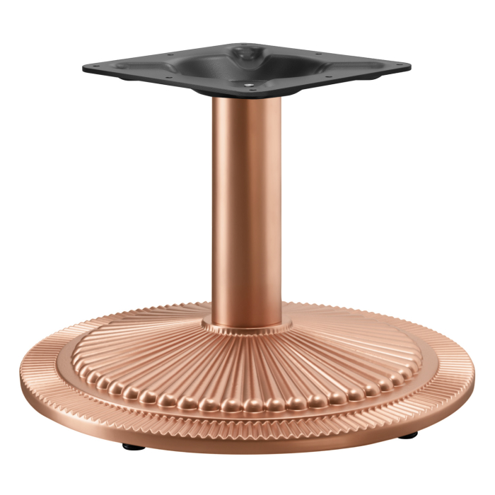 MAXIM | Piètement de table Bistro Lounge | Cuivre | Pied : Ø 45 cm | Colonne : 7,6 x 40 cm