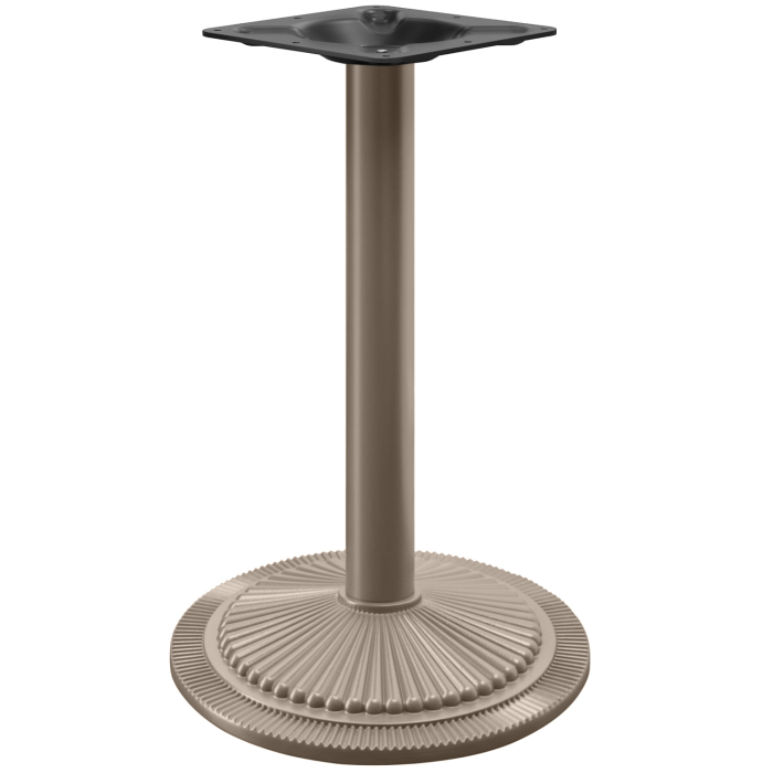 MAXIM | Piètement de table haute bistrot | Taupe | Pied : Ø 45 cm | Colonne : 7,6 x 109 cm