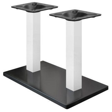 MADRID | Bistro kaksoispöytäteline | Musta/Valkoinen | Korkeus: 72 cm | Säle: 6 x 6 cm | Alusta: 40
