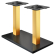 MADRID | Bistro Doppel Tischgestell | Schwarz/Gold | Höhe: 71 cm | Säule: 6 x 6 cm | Bodenplatte: 40