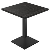 MELIS | Bistrobord | B: 70 x 70 cm | H 80 cm | Svart | Ram: Svart | SÄULE: 6 x 6 cm