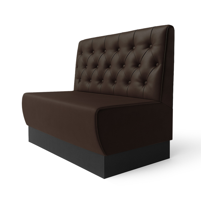 Meyer S | Gastrobank | B:H 140 x 100 cm | Braun | Chesterfield | Leder