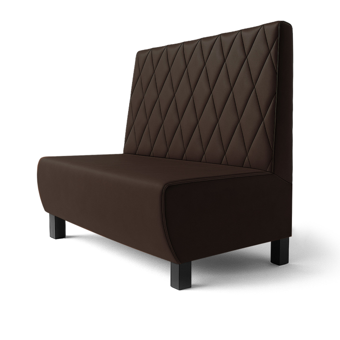 Meyer F | Gastrobank | B:H 60 x 120 cm | Braun | Raute | Leder