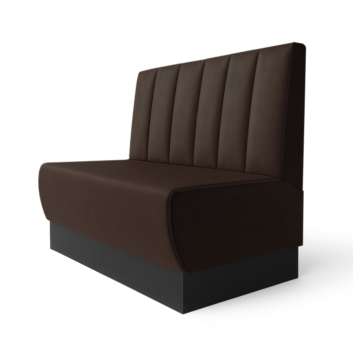 Meyer S | Banc de restaurant | L:H 60 x 90 cm | Marron | Rayures profondes | Cuir