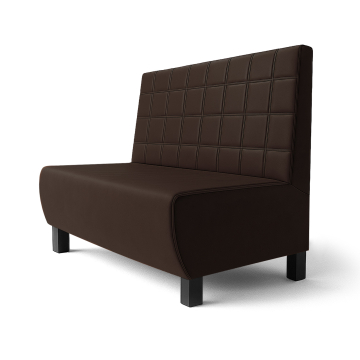 Meyer F | Gastrobank | B:H 100 x 100 cm | Brun | Blokker | skinn