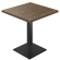 MELIS | Tavolo Bistro | L: 60 x 60 cm | H: 80 cm | Noce | Struttura: Nera | Colonna: 8 x 8 cm