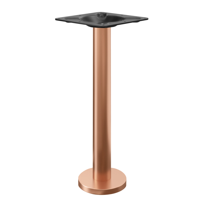 MILAN | Bistro table base | Copper | Base: Ø 18 cm | Column: 7.6 x 102 cm | Floor assembly