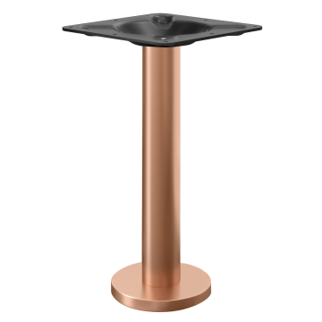 MILAN | Bistro Tischgestell | Kupfer | Fuß: Ø 18 cm | Säule: 7,6 x 69 cm | Bodenmontage
