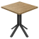 MILENA | Table de bistro | L:P 70 x 70 cm | Hauteur 76 cm | Chêne | Structure : Noir