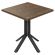 MILENA | Tavolo da bistro | L: 80 x 80 cm | H 76 cm | Noce | Gamba: Nera