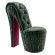 MIRANDA | High Heels Sessel | Chesterfield | Samt | Croco | Dunkel Grün