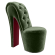 MIRANDA | High Heel Armchair | Chesterfield | Velour | Classic | Dark Green