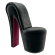 MIRANDA | High Heels Sessel | Glatt | Samt | Classic | Schwarz