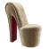 MIRANDA | High Heels Armchair | Leather | Velvet | Classic | Taupe