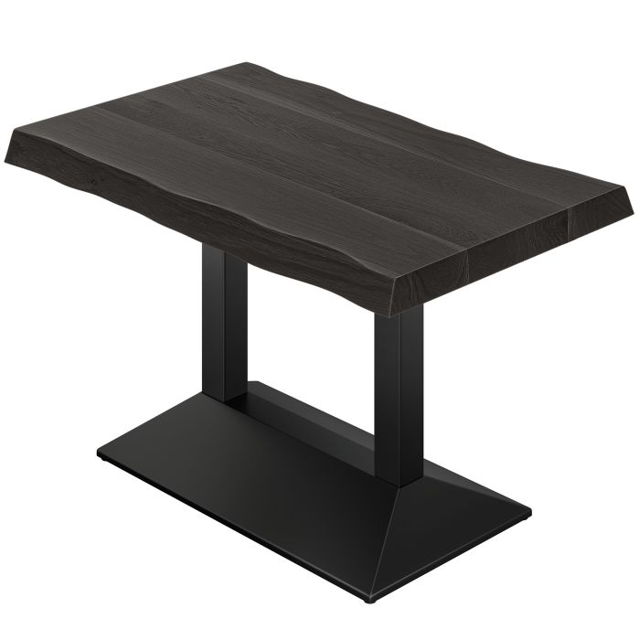 NICO | Bistrobord | B: 120 x 70 | H: 80 | Svart | Ram: Svart | Nerstativ: 8 x 8 cm