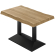 NICO | Bistrotafel | B: 120 x 70 | H 80 | Eikenhout | Onderstel: Zwart | Kolom: 6 x 6 cm