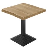 NOELIA | Bistro Bord | B: 70 x 70 | H 80 cm | Eg | Stel: Sort