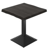 NOELIA | Bistro Bord | B: 70 x 70 | H 80 cm | Sort | Stel: Sort