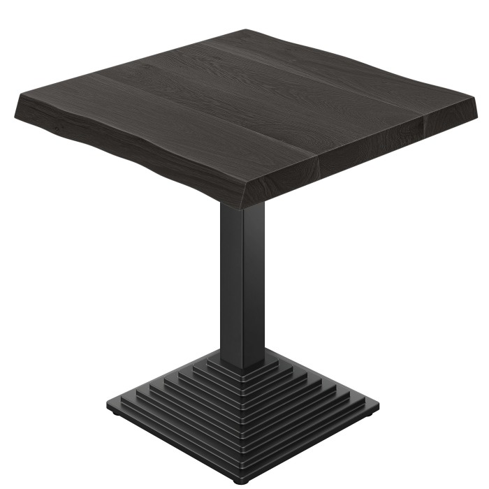 NOELIA | Bistro-pöytä | L: 70 x 70 | K: 80 cm | Musta | Jalka: Musta