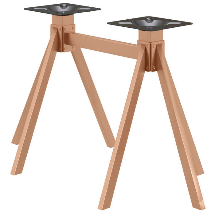 OSLO | Support de table Bistro double | Hauteur : 105 cm | Pied : 118 x 68 cm | Cuivre