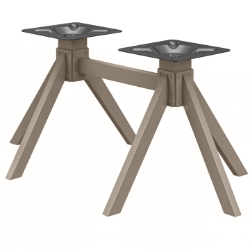 OSLO | Bistro Double Pied de Table | Hauteur : 72 cm | Base : 118 x 68 cm | Taupe
