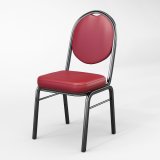 PAOLA | Silla de bistró | Rojo | Cuero