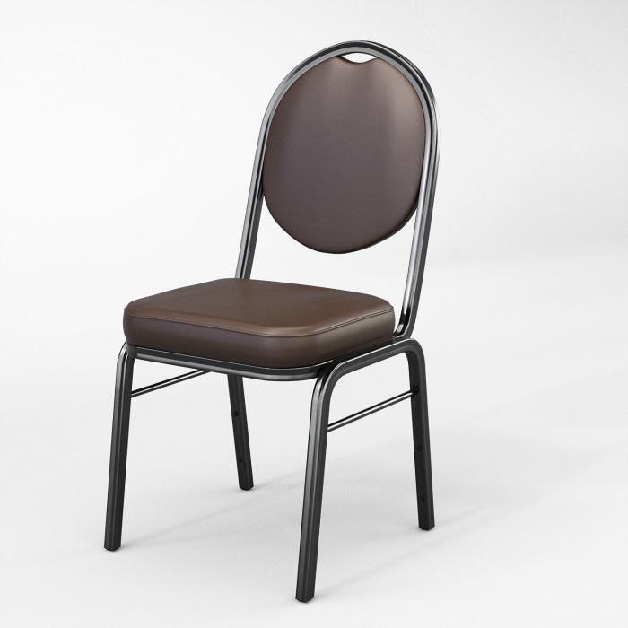 PAOLA | Chaise de banquet | Marron | Cuir