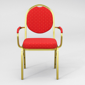 PAOLA | Banquet Chair | Red | Fabric | Stackable