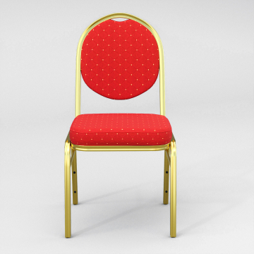 PAOLA | Chaise de banquet | Rouge | Tissu | Empilable