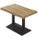 RAYAN | Mesa de bistró | Ancho: 120 x 70 | Alto: 80 | Roble | Marco: Negro | Silla: 8 x 8 cm