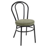 RUBEN | Chaise en design en bois de famille | Acier | Tissu / Textile | Vert
