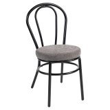 RUBEN | Chaise en design en bois courbé | Acier | Tissu / Textil | Gris