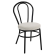 RUBEN | Chaise en bois moulé design | Acier | Tissu Teddy | Crème