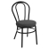 RUBEN | Chaise en design en bois courbé | Acier | Tissu Teddy | Gris Foncé