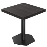 SA | Bistro-bord | B: 70 x 70 | H 76 cm | Svart | Ramme: Svart