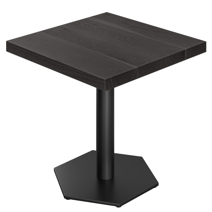 SA | Bistro Tisch | B:T 70 x 70 | H 76 cm | Schwarz | Gestell: Schwarz