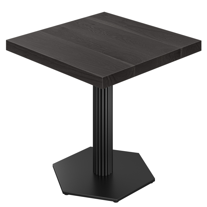SAT | Bistro Tisch | B:T 70 x 70 | H 76 cm | Schwarz | Gestell: Schwarz