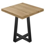 SCO | Bistrobord | B: 70 x 70 | H 76 cm | Ek | Underrede: Svart