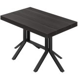 SE | Tavolo Bistro | B:T 120 x 70 | H 76 | Nero | Struttura: Nero