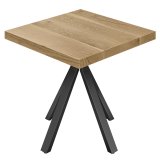 SEB | Tavolo Bistro | L: 70 x 70 | H: 76 cm | Rovere | Basamento: Nero