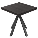 SEB | Tavolo Bistro | L: 70 x 70 | H: 76 cm | Nero | Struttura: Nero