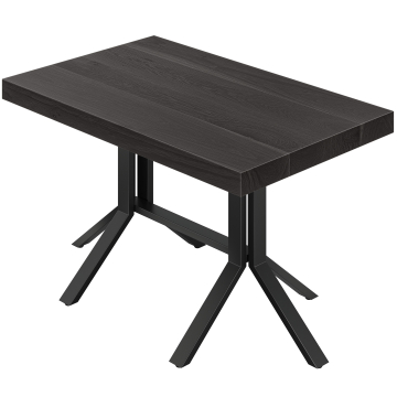 SE | Tavolo Bistro | B:T 120 x 70 | H 76 | Nero | Struttura: Nero
