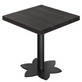 SL | Mesa de bistró | Dimensiones: 70 x 70 cm | Alto: 76 cm | Negro | Base: Negro