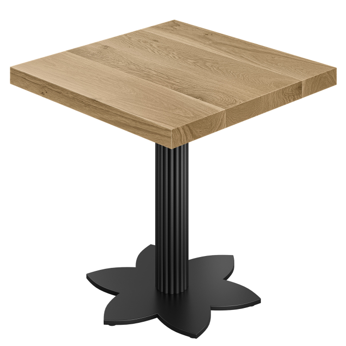 SLT | Bistro-pöytä | P: 70 x 70 | K: 76 cm | Tammia | Runko: Musta